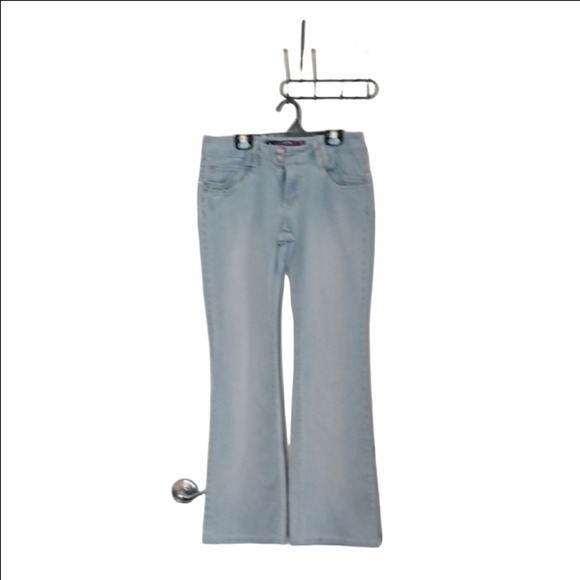 🏍Women's Light Blue Jeans With Pink Decor - Picture 4 of 16